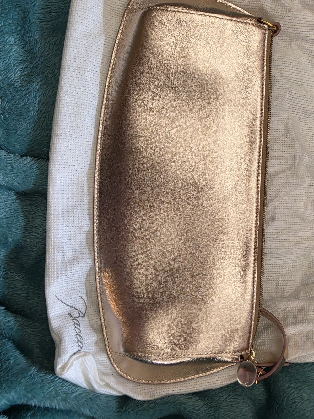 Baccarat Rose Gold Metallic Shoulder Bag